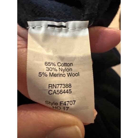 ⭐️ Men’s J. Crew Merino Wool/ Harbor Cotton Blend Black Crew Sweater Size Small - Picture 4 of 4